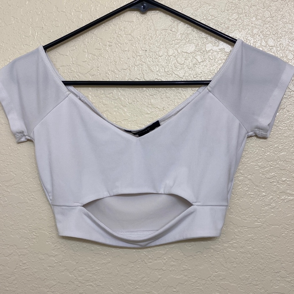 White crop top